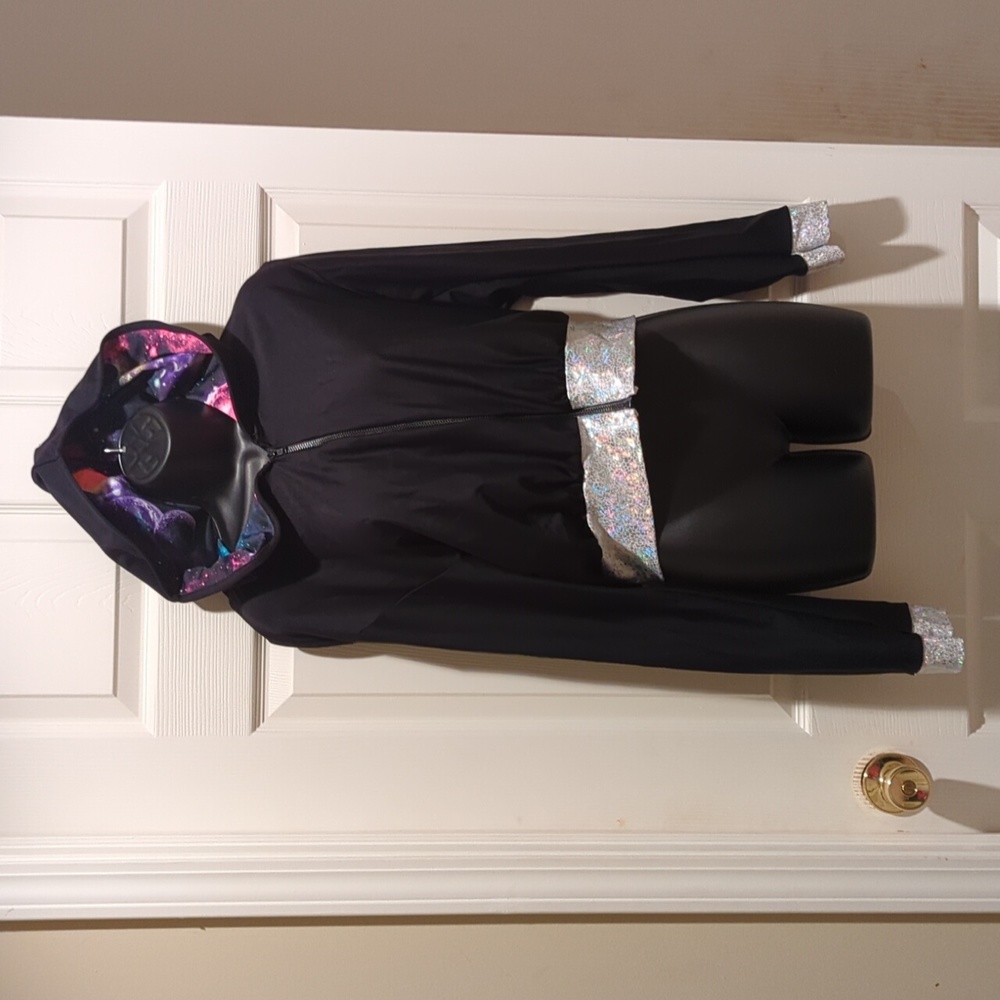 NEW Coquetry Clothing Kimberly Jacket Black, Galaxy, Silver Holo
